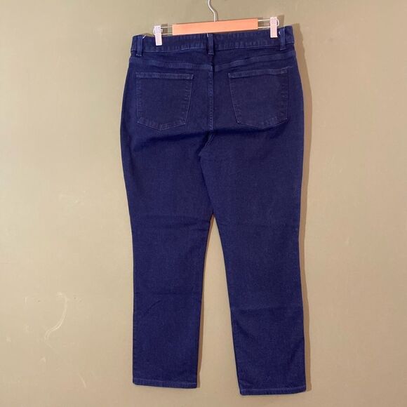 Talbots NWOT Heritage Straight, high rise denim jeans 12 - Picture 2 of 8